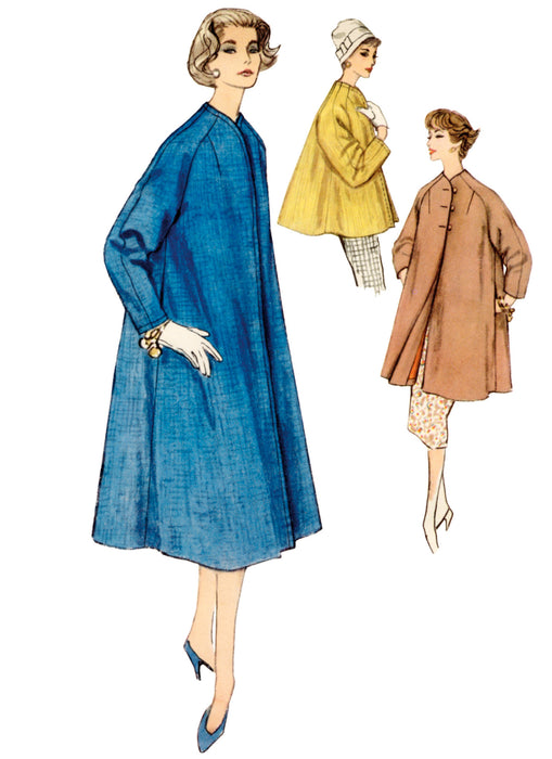S9847 Vintage 1950s Misses' Coat in Three Lengths