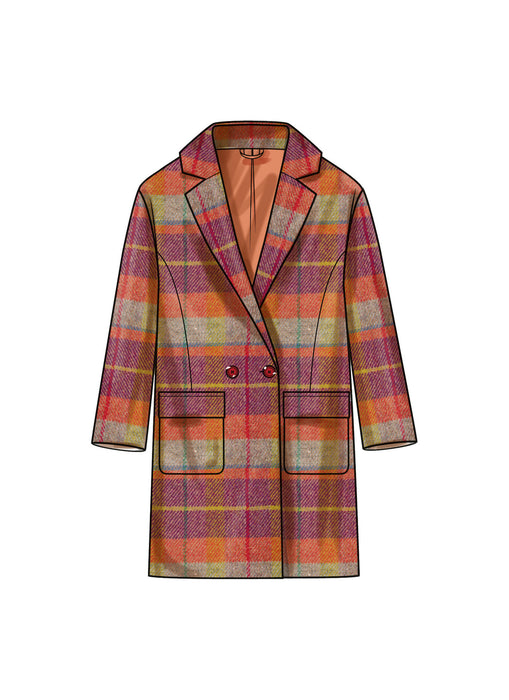 S9854 Misses' Lined Coat for American Sewing Guild