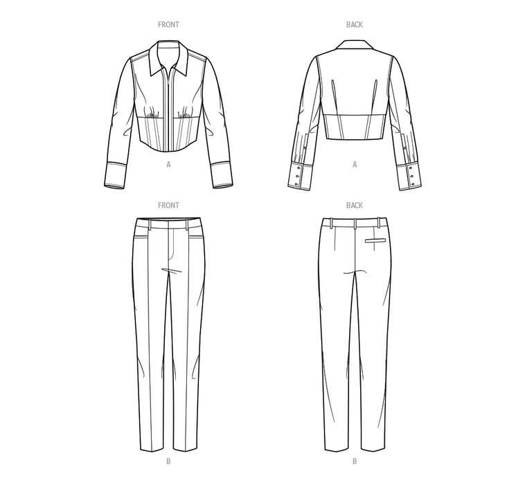 S9855 Misses' and Women's Top and Pants