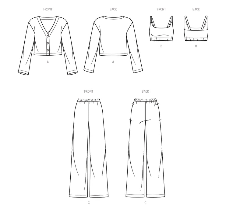 S9857 Misses' Knit Loungewear