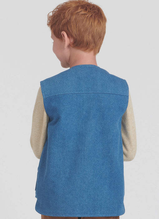 S9860 Children's, Teens' and Adults' Lined Vests for American Sewing Guild