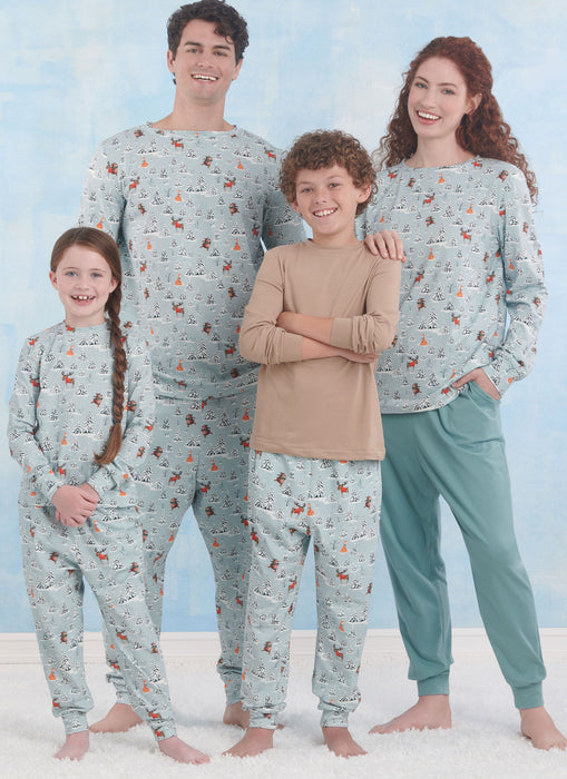 S9861 Children's, Teens' and Adults' Knit Loungewear