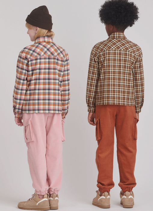 S9864 Girls' and Boys' Shirt and Cargo Pants