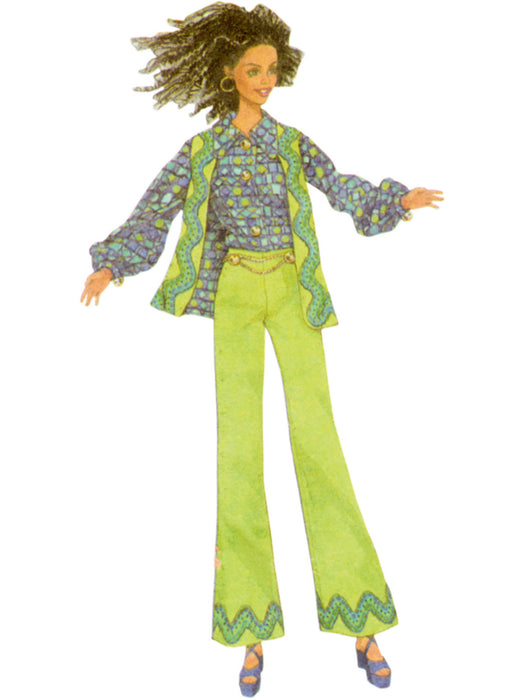 S9869 Vintage 1970s Doll Clothes for 11 1/2" Fashion Doll by Theresa LaQuey