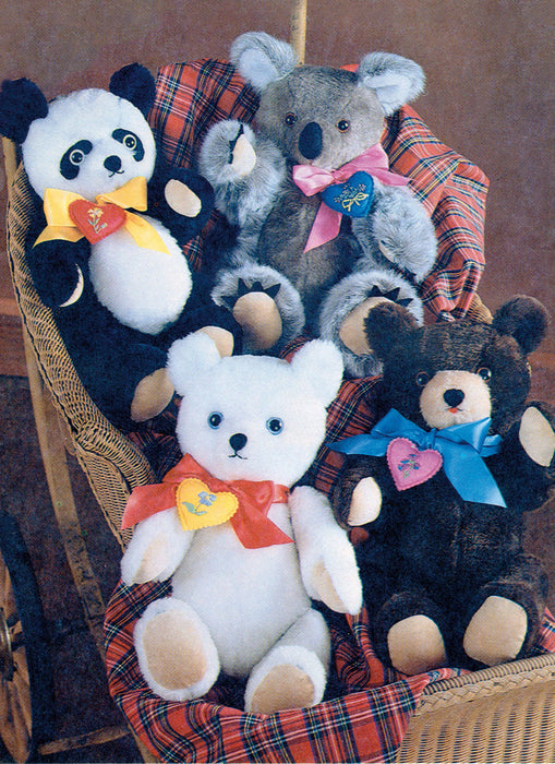 S9870 Vintage 1980s Plush Bears