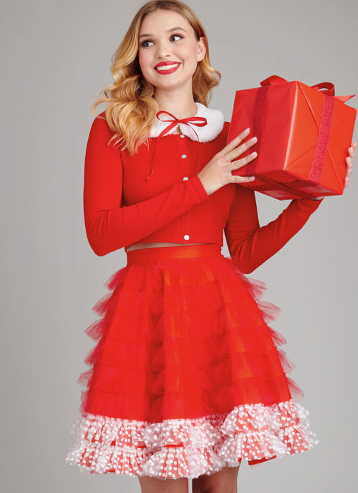 S9879 Holiday Skirts, Collar and Appliques