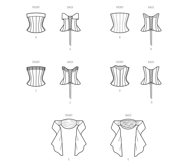 S9880 Misses' Corsets and Sash. Size 32-42
