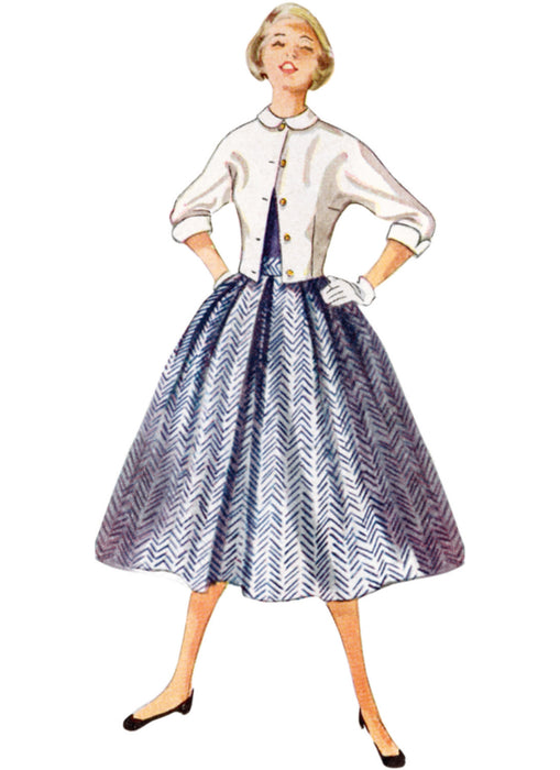 S9882 Vintage 1950s Misses' Skirt and Jacket