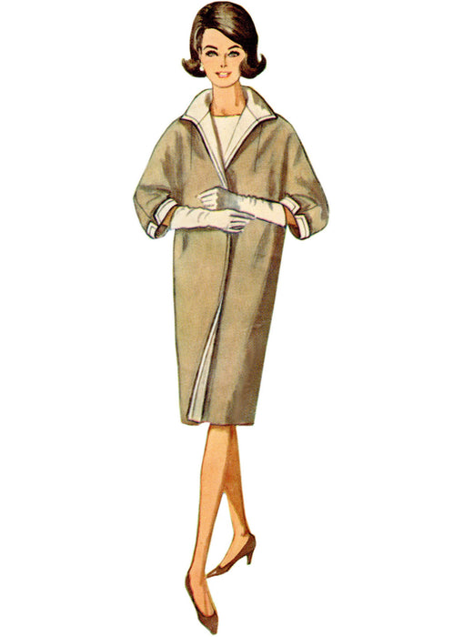 S9883 Vintage 1960s Misses' Reversible Coat