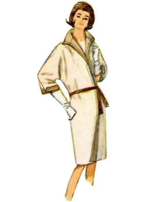 S9883 Vintage 1960s Misses' Reversible Coat