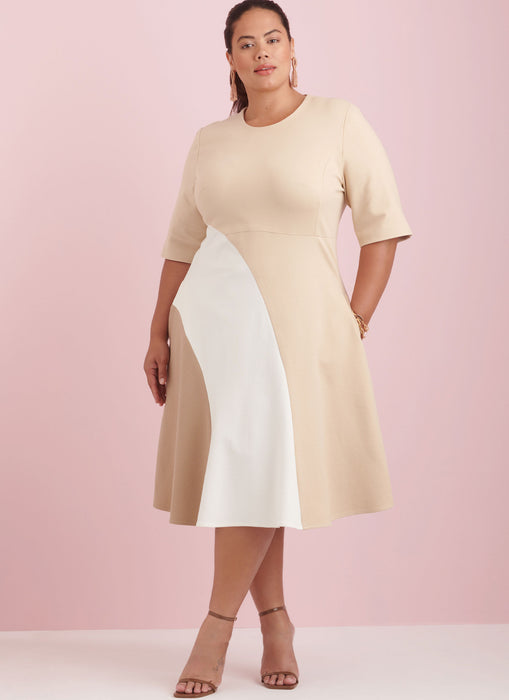 S9887 Women's Dress with Length Variations