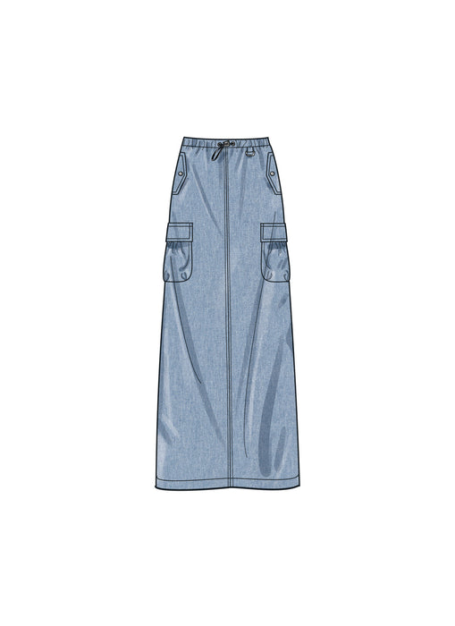 S9891 Misses' Skirt In Three Lengths