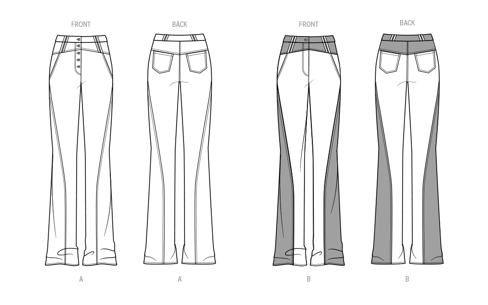 S9892 Misses' Jeans