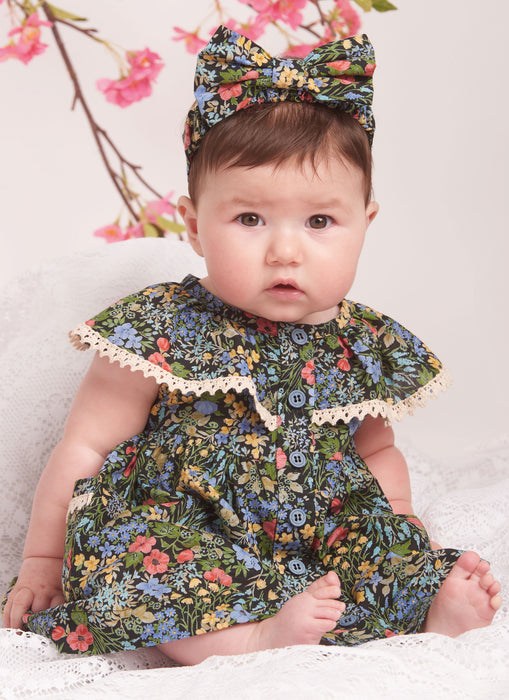 S9898 Babies' Dress, Panty and Headband