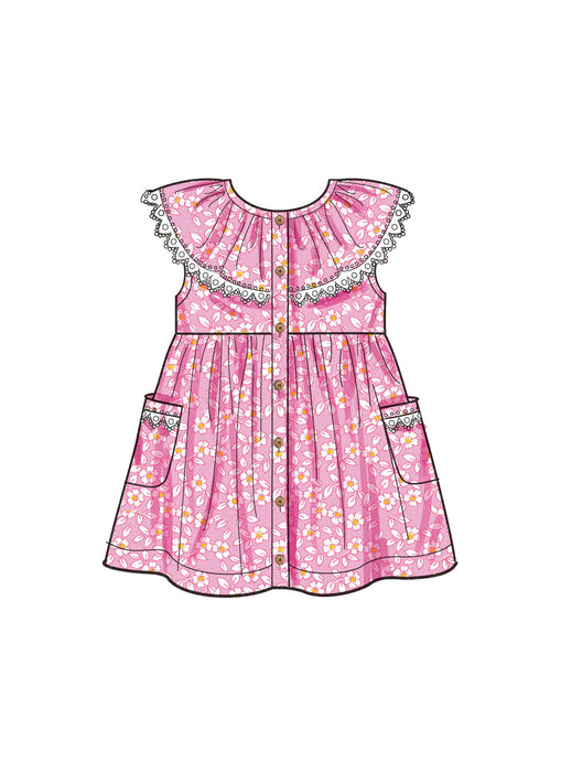 S9898 Babies' Dress, Panty and Headband