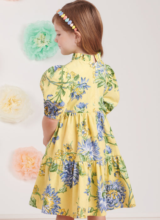 S9900 Children's and Girls' Dress with Sleeve and Length Variations