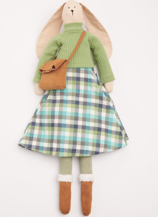 S9905 Slender Plush Bunny and Clothes By Elaine Heigl Designs