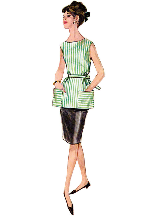 S9906 Vintage 1960s Misses' Apron in Two Lengths