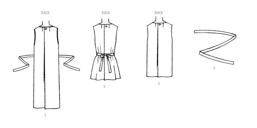 S9906 Vintage 1960s Misses' Apron in Two Lengths