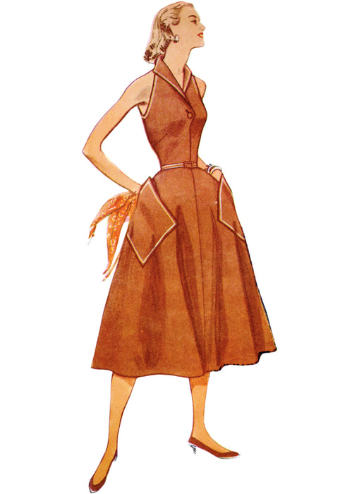 S9913 Vintage 1950s Misses' Dress