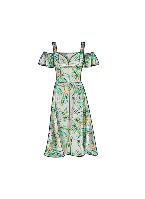 S9918 Misses' Dress with Sleeve and Length Variations