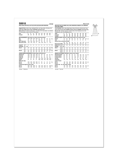 S9918 Misses' Dress with Sleeve and Length Variations
