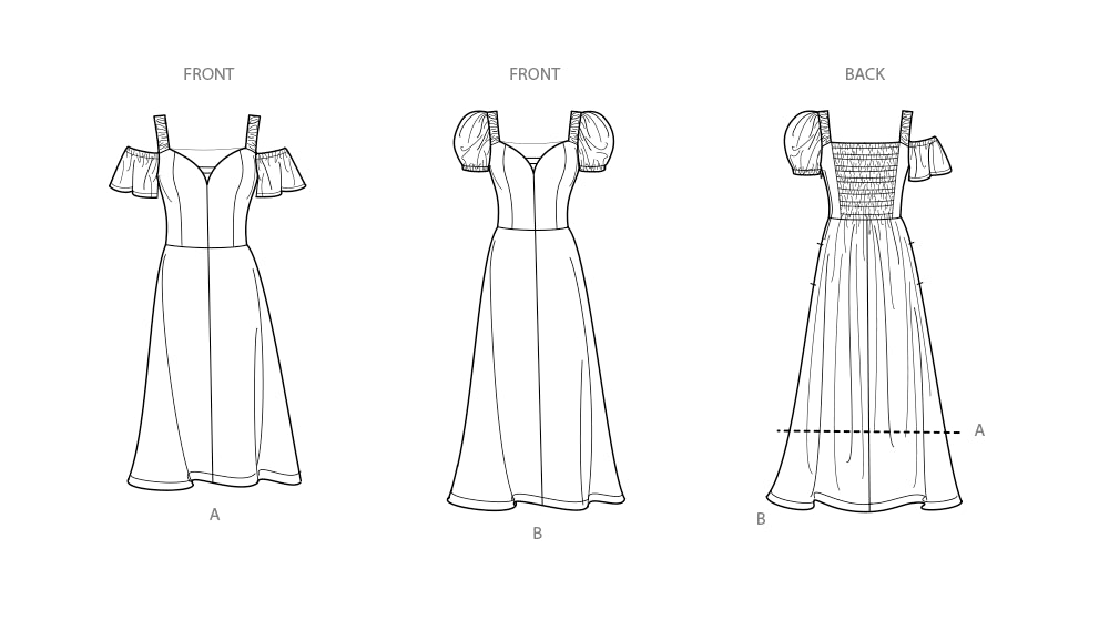 S9918 Misses' Dress with Sleeve and Length Variations