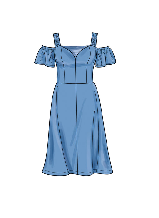 S9919 Women's Dress with Sleeve and Length Variations