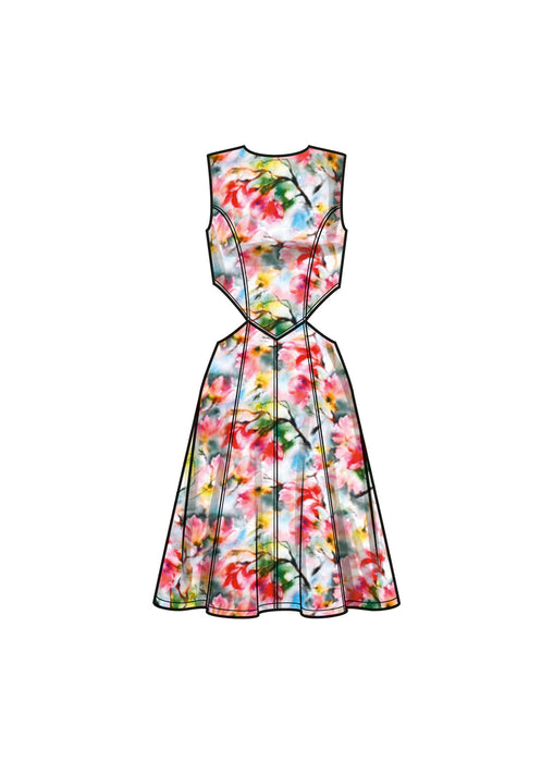 S9920 Misses' Dress with Neckline and Length Variations