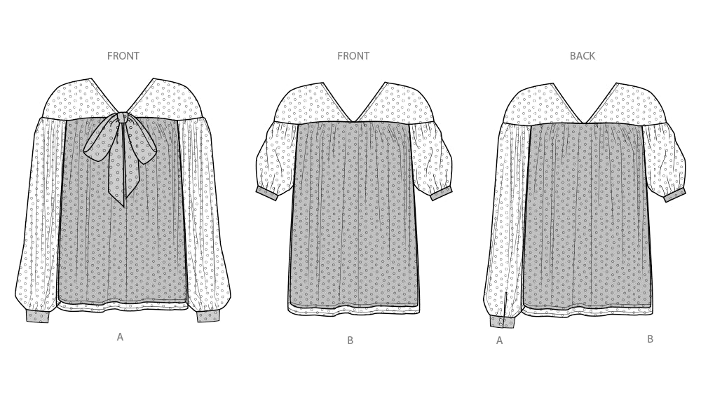S9921 Misses' Top with Sleeve Variations