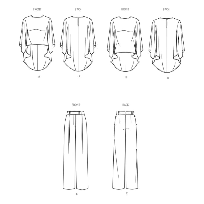 S9926 Misses' and Women's Tops and Pants