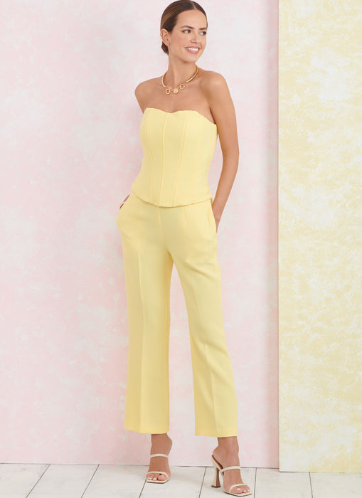 S9927 Misses' Corsets, Pants and Skirt