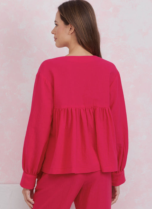 S9928 Misses' Lounge Tops, Pants and Shorts
