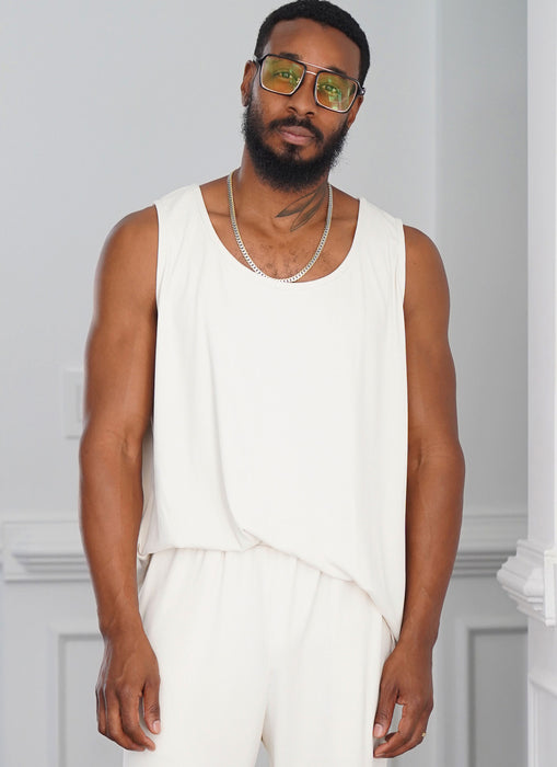 S9931 Men's Robe, Knit Tank Top, Pants and Shorts by Norris Danta Ford