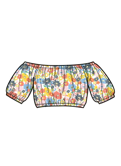 S9934 Girls' Tops and Skirts