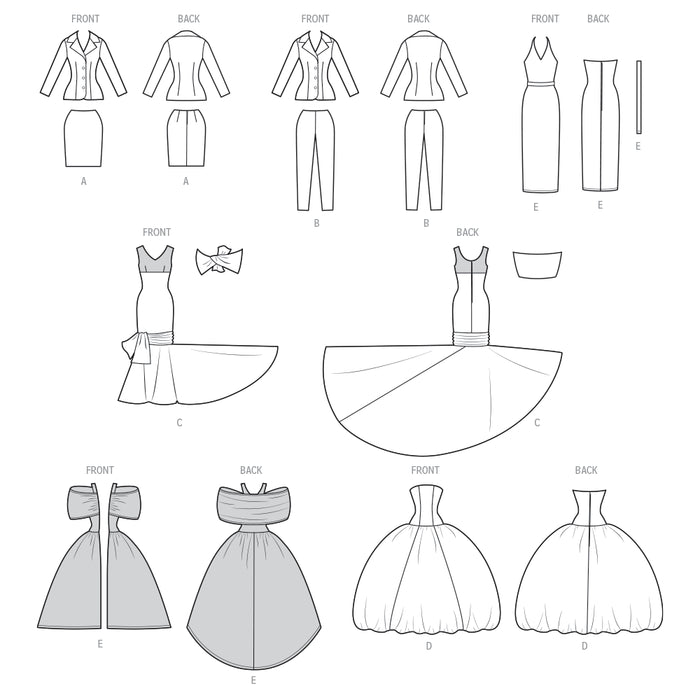 S9939 11 1/2” Fashion Doll Clothes by Andrea Schewe Designs