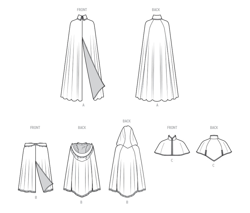 S9944 Misses' Capelet and Cape in Two Lengths by Scissor IMP Workshop