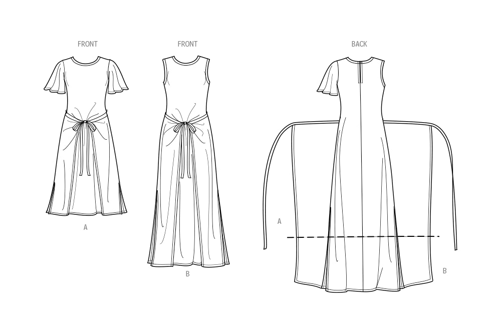 S9947 Misses' Knit Dress with Sleeve and Length Variations