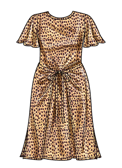 S9948 Women's Knit Dress with Sleeve and Length Variations