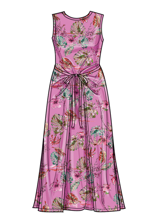 S9948 Women's Knit Dress with Sleeve and Length Variations