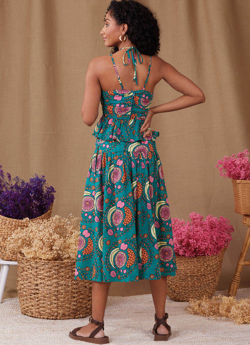 S9958 Misses' Top and Skirt