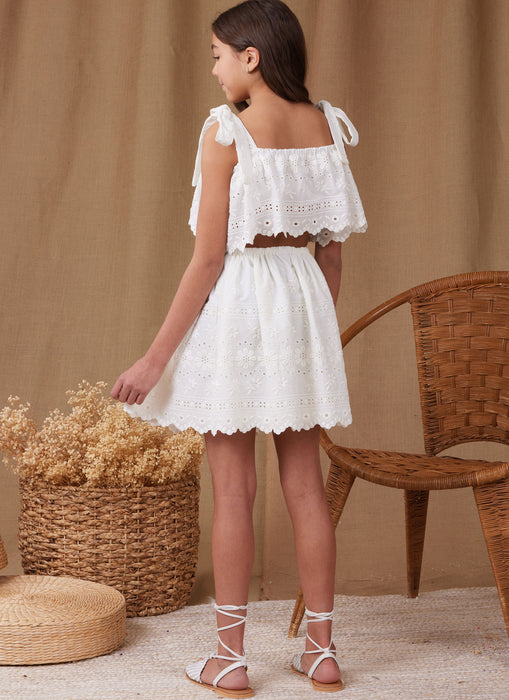 S9963 Children's and Girls Tops, Skirts, and Dresses