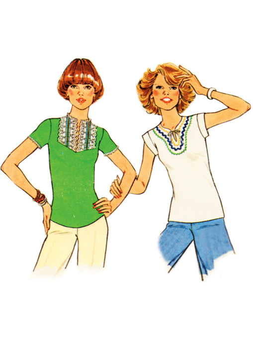 S9965 Vintage 1970s Misses' Knit Tops