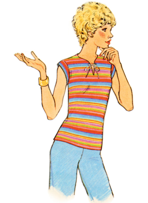 S9965 Vintage 1970s Misses' Knit Tops