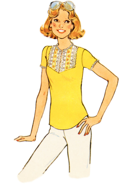 S9965 Vintage 1970s Misses' Knit Tops