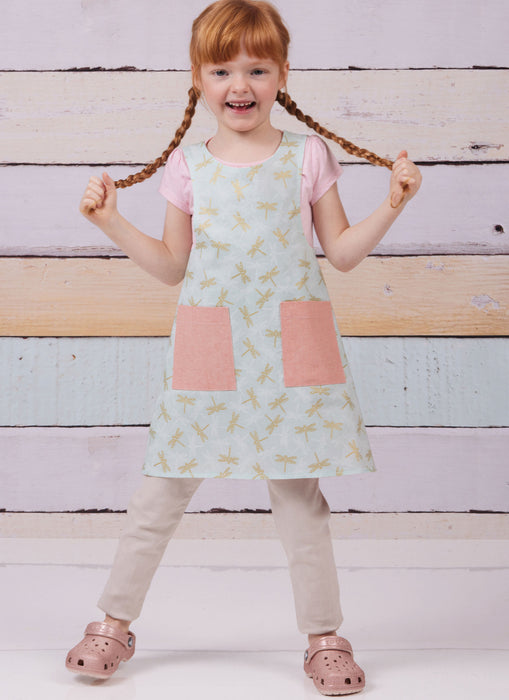 S9969 Children's and Misses' Reversible Aprons