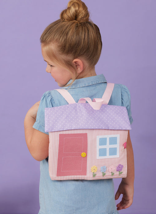 S9976 Doll House Backpack with Bear