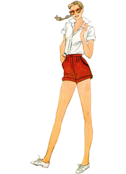 S9977 Vintage 1980s Misses' Shorts