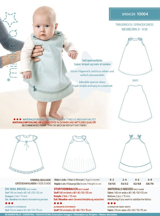 10004 Spencer dress. Size 0-9 m