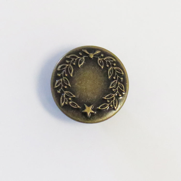 Tack Button - 17 mm - Dark Brass